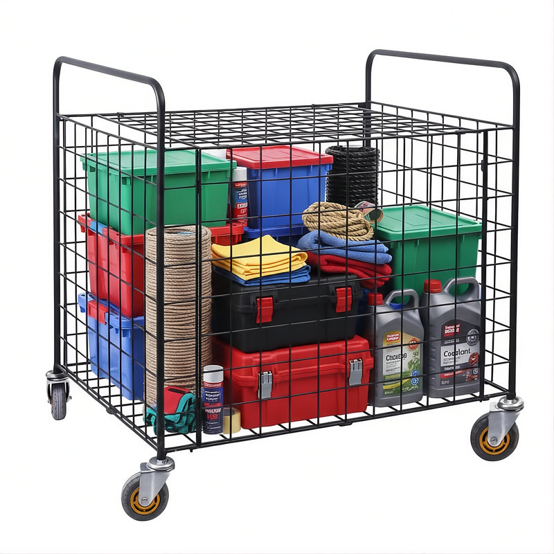 Grand chariot utilitaire de rangement pour garage