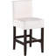 2 tabourets Kd - tissu lisse, base en bois massif, couleur beige, l 17,52 po x P 16,93 po, H 37,73 po, apparence de siège chic, pieds brun foncé, l 17,71 po x P 22,68 po x H 36,76 po