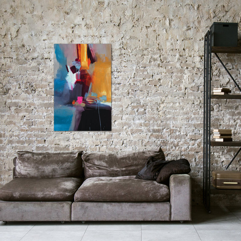 Estampe numérique sur toile Jazzy Abstract VII, Toile tendue, Pas de tapis, H 12 po x l 8 po x P 0,75 po