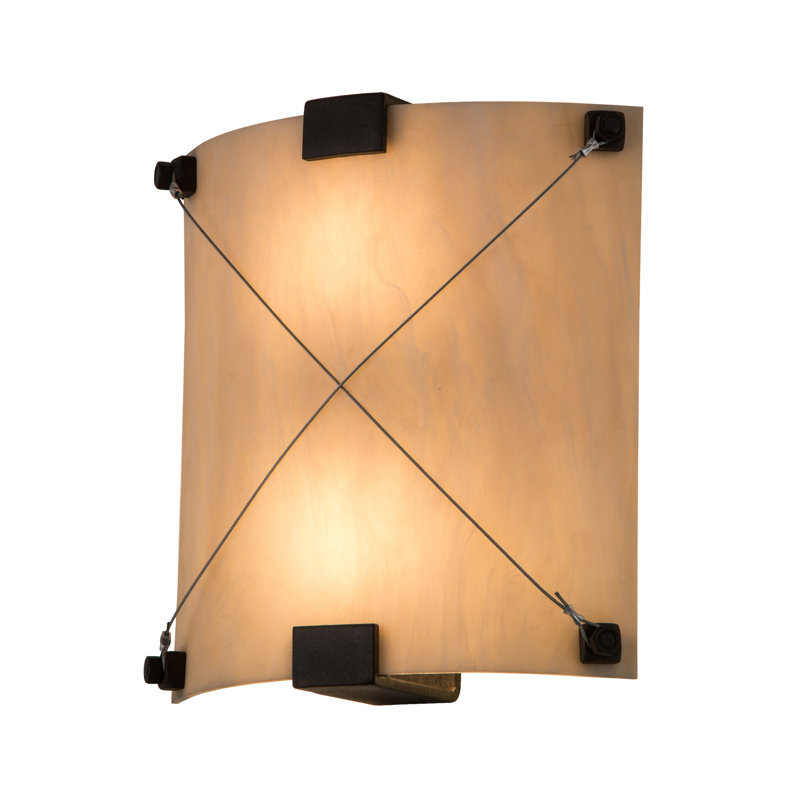 Maxton Flush Mounted Sconce, 12.5" H x 11.5" W x 4" D, Coffee Bean, Fleshtone Idalight