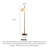 French Vintage-Style Iron & Fabric Floor Lamp