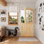 Dalle seulement, porte hollandaise non finie, dalle de porte simple en verre transparent semi-transparent de 9 Lite avec bois de pin naturel-102930618