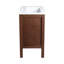 Meuble-lavabo en noyer brun 24 po Nadar avec comptoir en céramique blanc à 3 trous Nadar-659734148-659734150