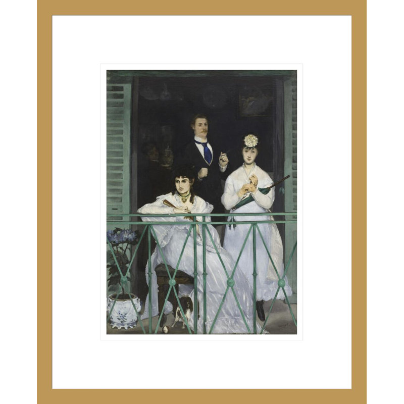 Le balcon d'Edward Manet - estampe numérique encadrée, H 16,75 po x l 13,67 po
