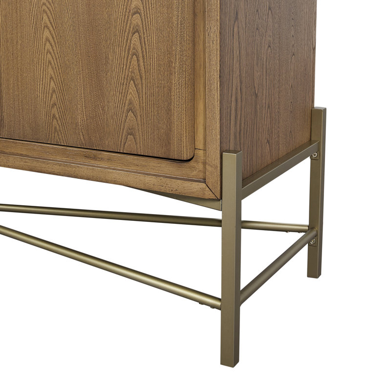 72"W x 18"D x 32"H Solid Wood / MDF Sideboard - Light Brown