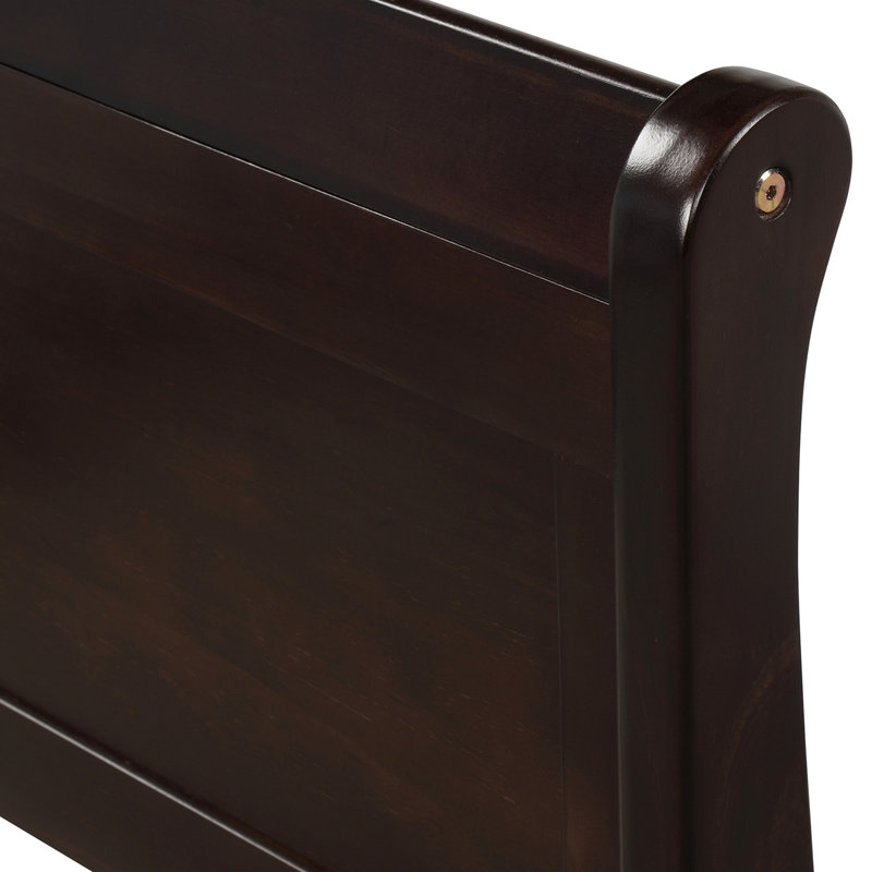 Structure de lit simple en bois: plateforme avec tête de lit et support robuste - Tête de lit solide et sans sommier