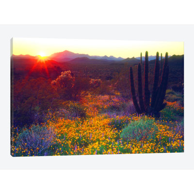 «Sunset Over an American Southwest Landscape», reproduction de photo sur toile