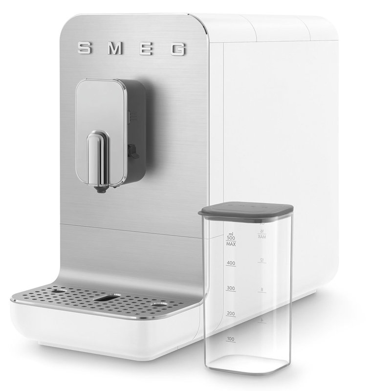 Smeg Fully Automatic Espresso Maker W External Milk Container, Matte White