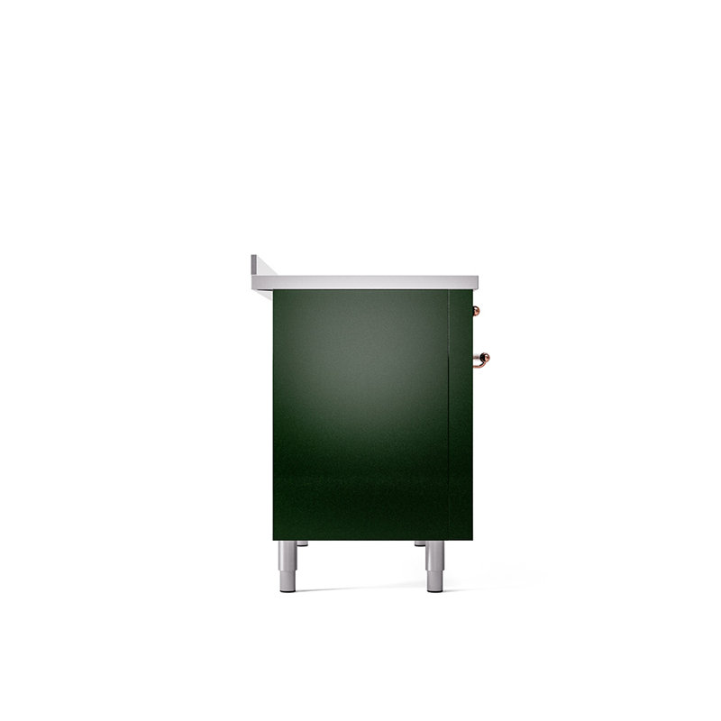 Cuisinière à induction 48 po ILVE Nostalgie II, Vert émeraude / cuivre