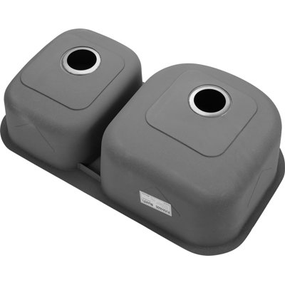 Évier de cuisine en acier inoxydable de calibre 16 à cuve double encastrable 60/40 Ruvati 34 pouces