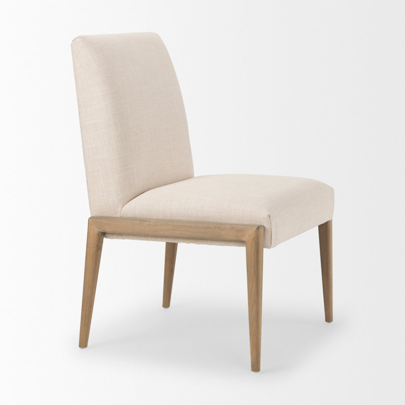Chaise parsons en lin crème, Crème, crème