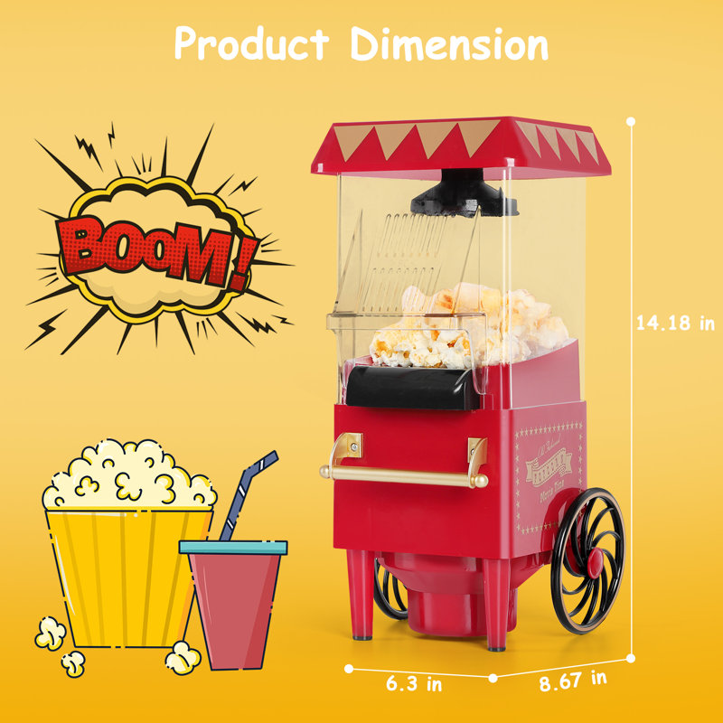 Haitral 8 Oz. Popcorn Machine Stand / Cart