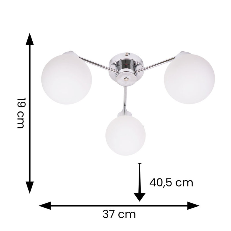Cementon Glass Semi Flush Mount, Yes, Brushed Silver