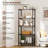 1 Pcs 5-tier Bookshelf Bookcase With Metal Frame & Dual Anti-tipping Kits Storage Rack-1703568920