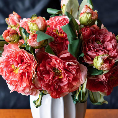 5-Pack Artificial Peony Fake Flowers
