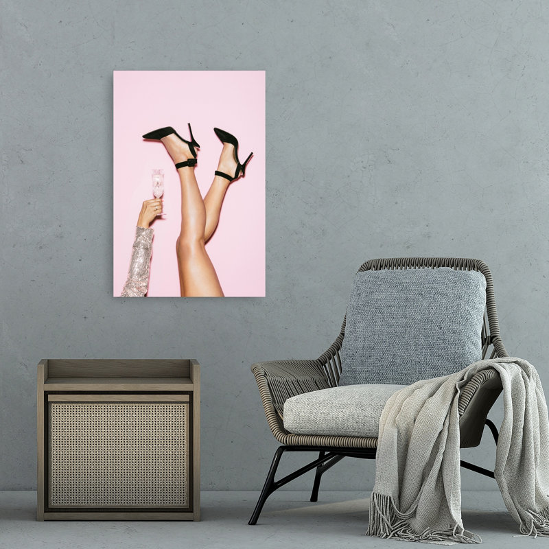 Celebration High Heels Elegant Contemporary Wall Art Print 1 Piece Wrapped Canvas Wall Art, 91.44cm H x 60.96cm W