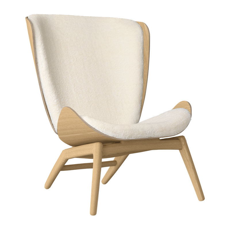Shiela Upholstered Side Chair, Natural Wood, Cream  100% Polyester