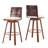 Sibyl Indoor Upholstered Bar Stool With Metal Frame, Set Of 2