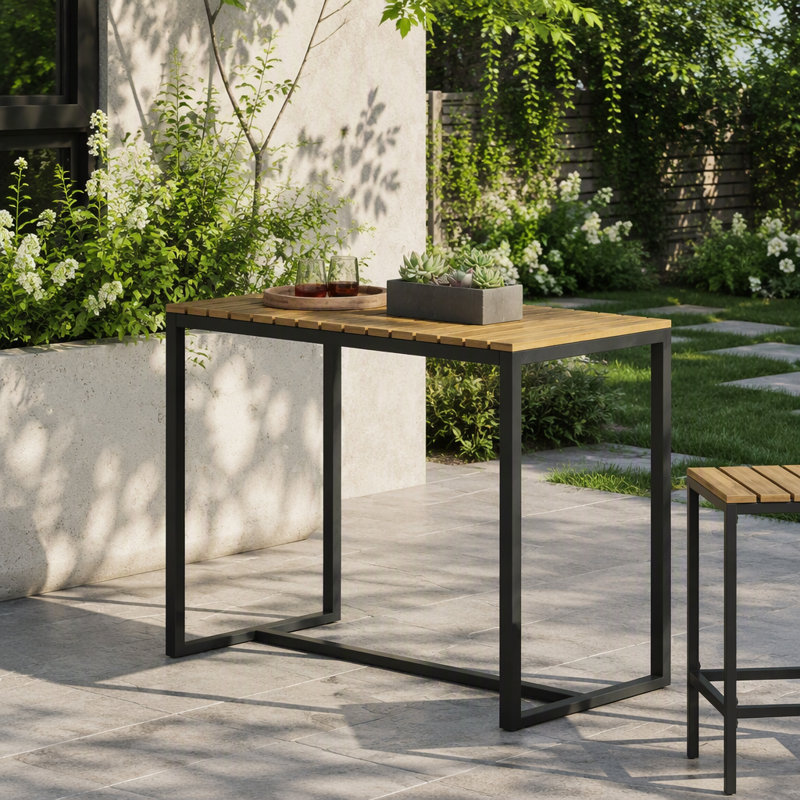 Outdoor Bar Table , 27.5 " W 51.25 " D