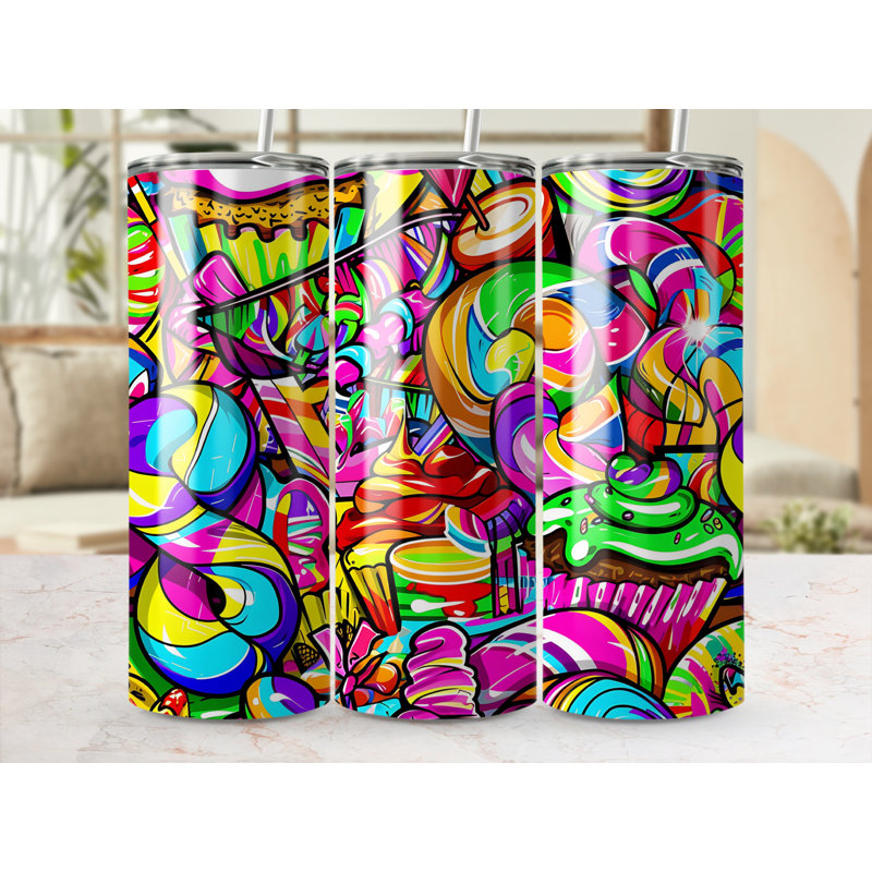 Choose Handmade Tumblers 591ml Vacuum Insulated Stainless Steel (18/8) Travel Tumbler with Straw