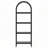 4-Tier Industrial Black Arched Open Bookshelf