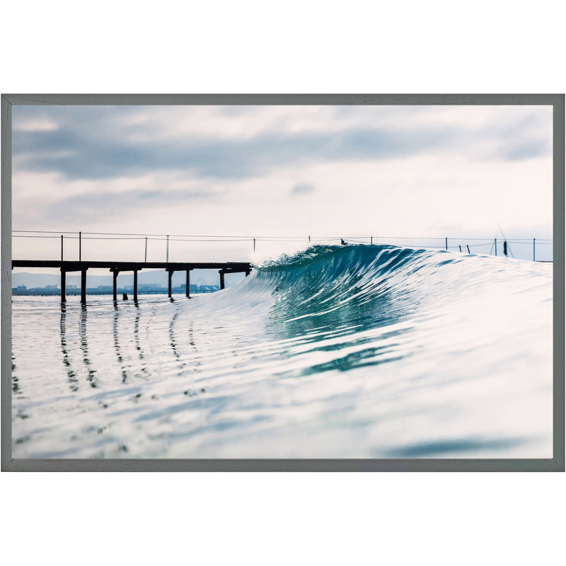 Demartino Ocean Ideal Wave in Ocean. Breaking Blue Waves 1 Piece Single Picture Frame Wall Art, 76cm H x 114cm W x 4cm D