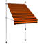 Dakota Fields 1cm W x 1.2cm D Fabric Orange/Brown Cover Retractable Patio Awning
