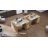47.24" Fluted Home Office Desk With Drawer And Adjustable Storage Cabinet, Modern Writing & Computer Desk-672389601