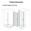 Porte de douche pivotante l 34 po x H 72 po en noir mat