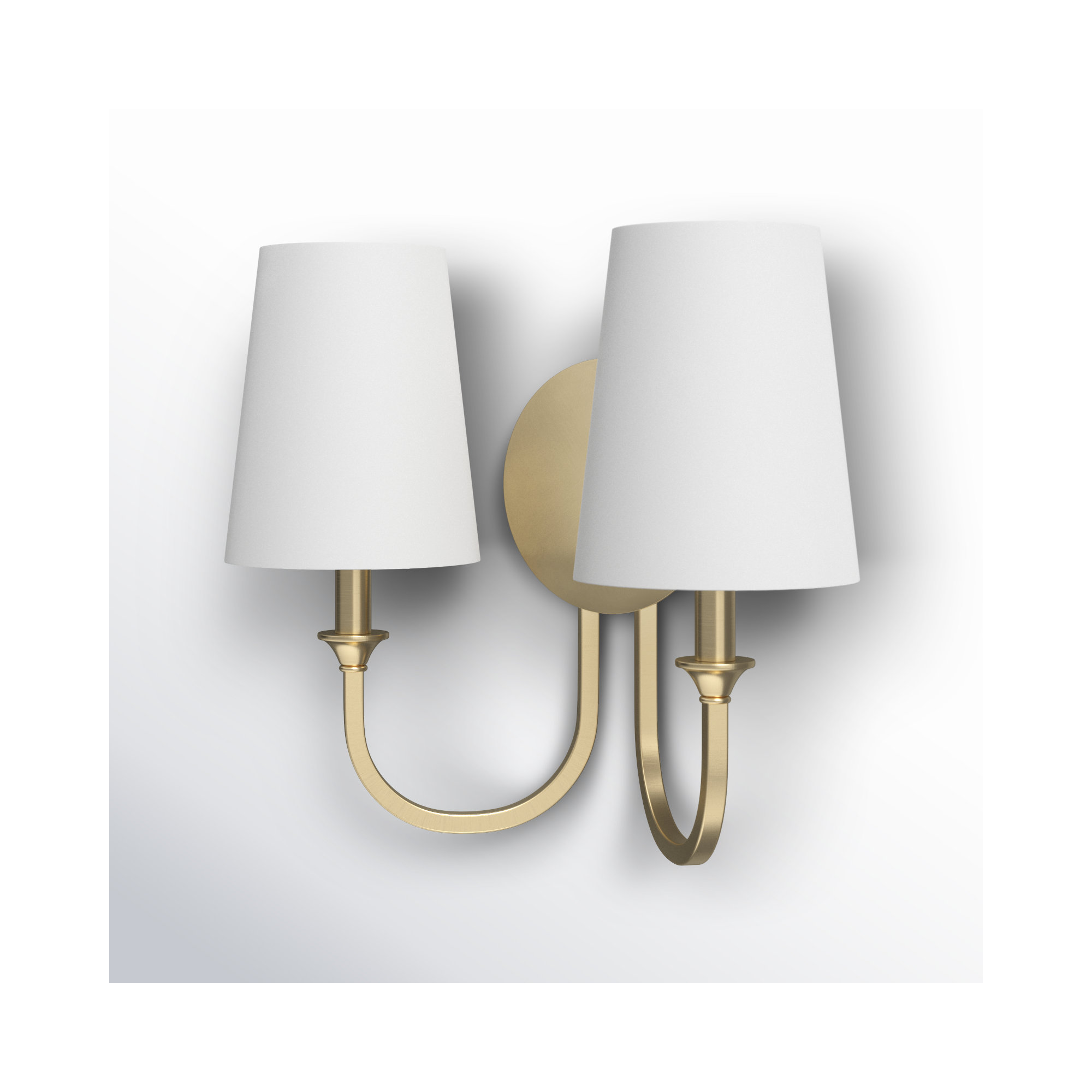 Ikenna 2 Light Dimmable Armed Sconce, Vibrant Gold