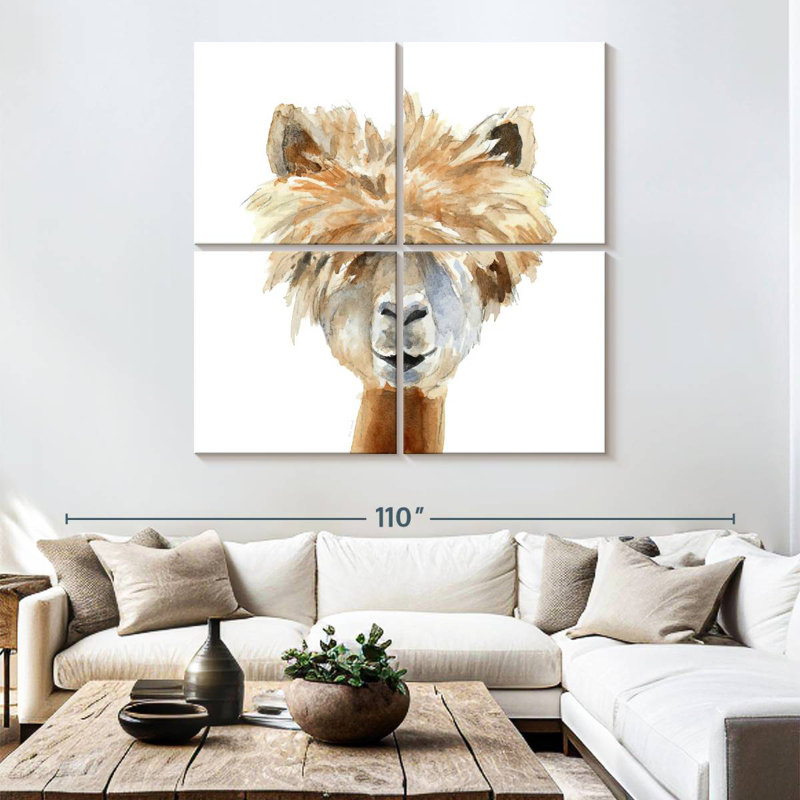 Brampt Llama With Bangs, 74" H x 74" W