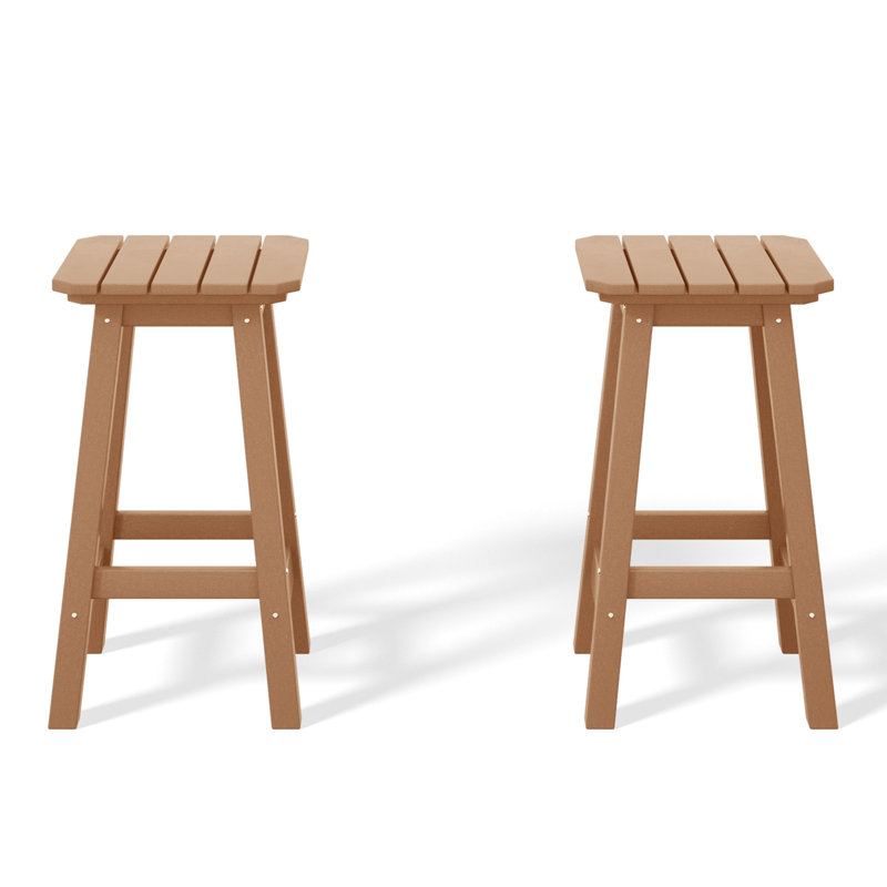 Tabouret de comptoir carré 24 po Laguna, Brun