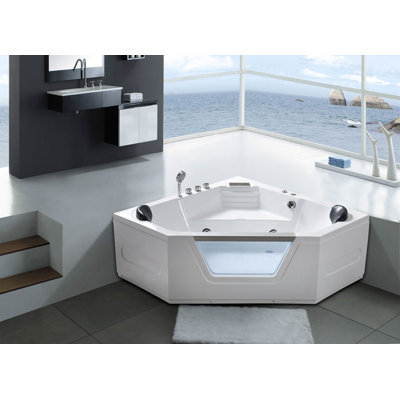 59 x 59 Corner Whirlpool Bathtub