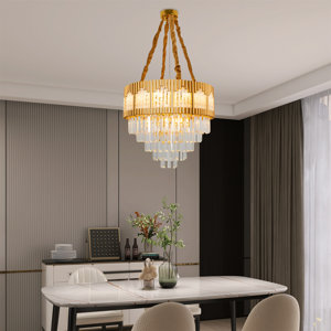 Ellvin 9 - Light Dimmable Tiered Chandelier