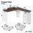 Derick 55.7'' W L-Shaped Computer Desk with File Drawer and Drawer Pedestal-1541437845