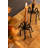 Kalalou Spider-Themed Taper Candleholders – Black Iron Decor 8.5"