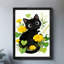Reproduction d'art encadré noir rétro-2142176856