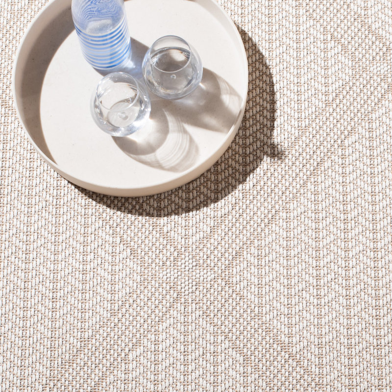 Tapis d'intérieur / extérieur à motif géométrique Kircher Performance, Rond 8 pi