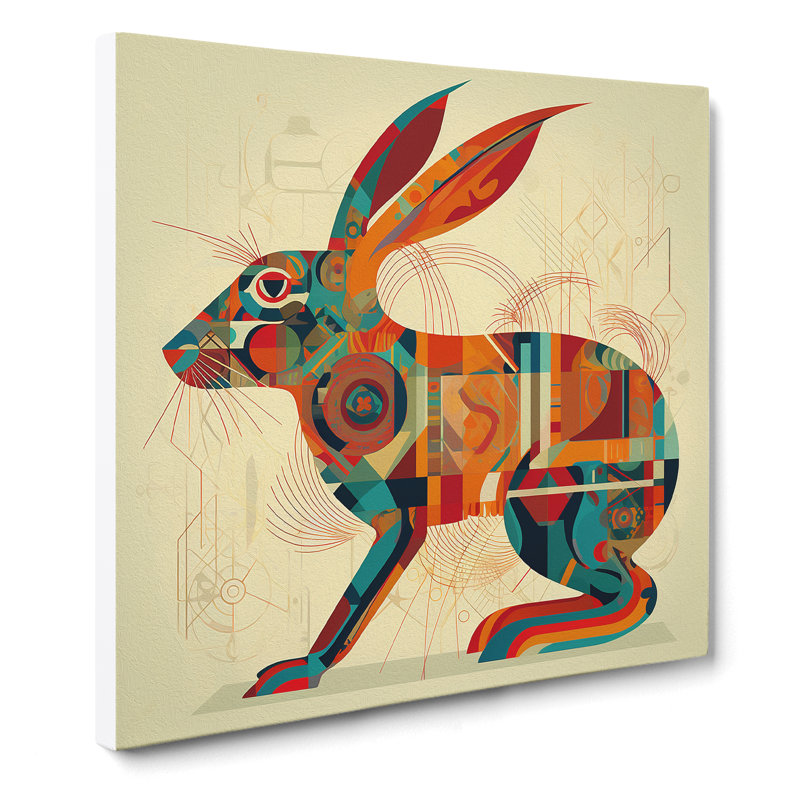 Hare Constructivism No.3 - No Frame Print, 50cm H x 50cm W x 3cm D