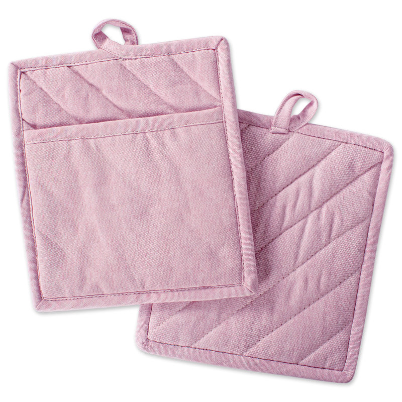 Charlton Home® Kristina Cotton Potholder Set, Rose