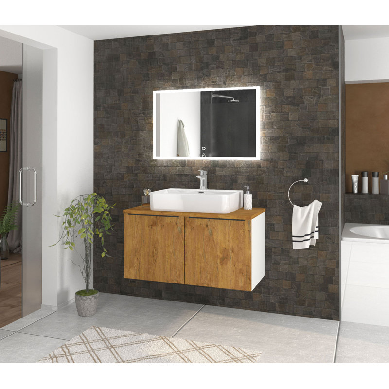 Bathroom Suite, Alpine white/Rustic oak/Oak