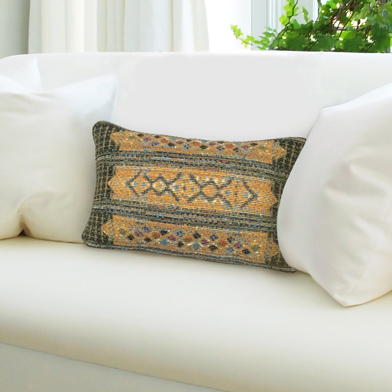 Green Tribal Stripe Indoor/Outdoor Decorative Pillow