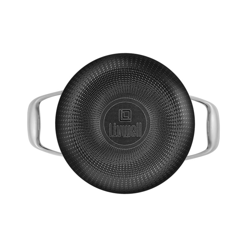 DiamondClad 3-Quart Hybrid Nonstick Stainless Steel Pot with Lid