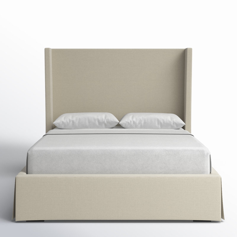 Sofina Upholstered Wingback Bed, Queen, Cream