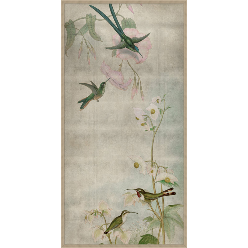 Hummingbird Dances 1 Painting by Lillian August