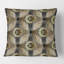 Coussin décoratif circulaire à motif géométrique rétro abstrait I Mid-Century-1389217392