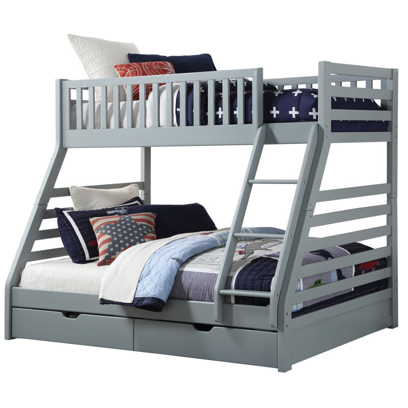 Angelynn 2 Drawer Standard Bunk Bed, Grey