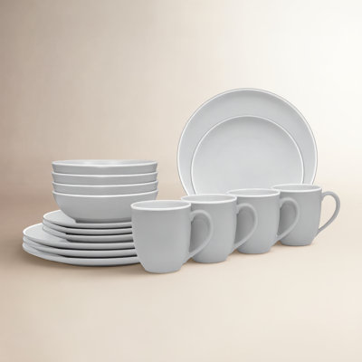 ColorTrio Porcelain Dinnerware Set - Service for 4