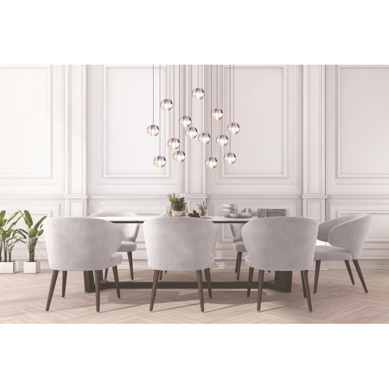 Baymore 14 - Modern Dining Room Chandelier, White