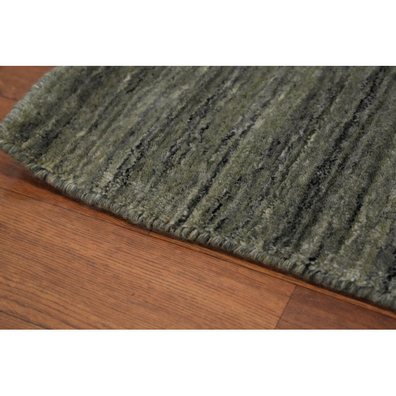 Tapis indien tribal vert 7 x 10